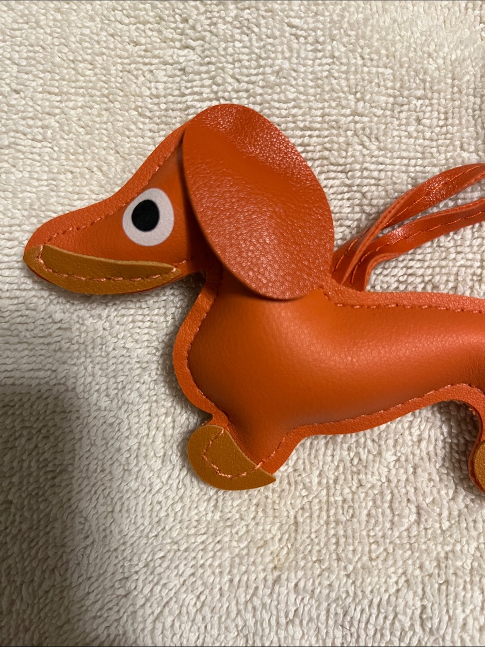 New Orange Tangerine Dog Dachshund Crossbody Charm Bag - Picture 2 of 6